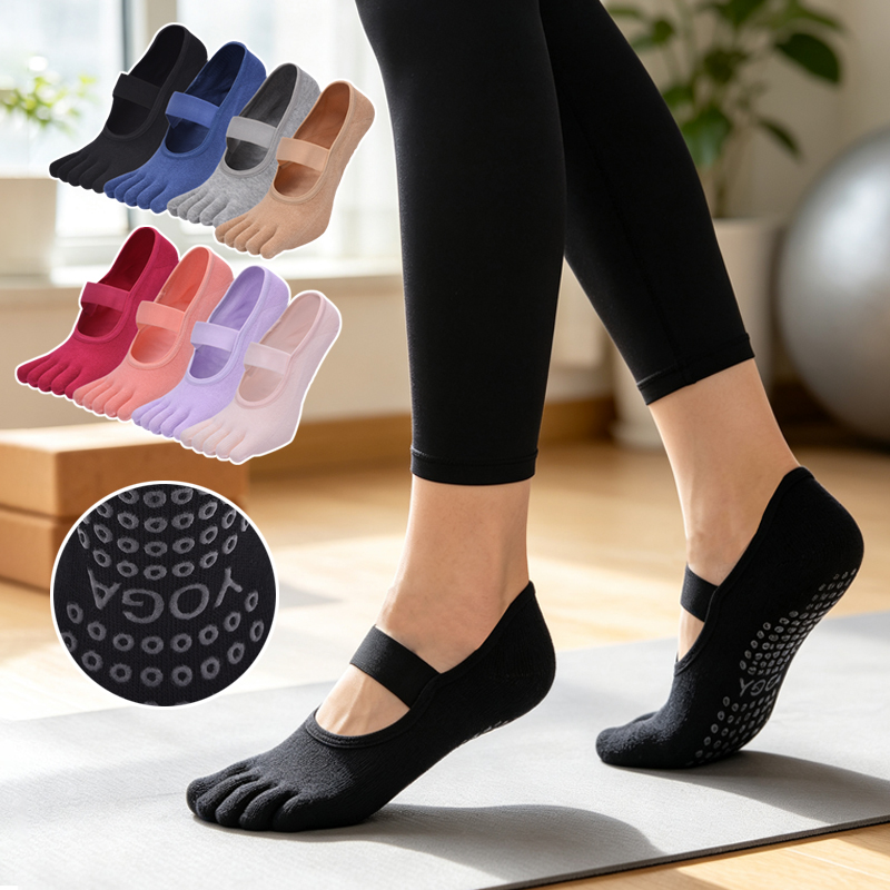 Medias Para Pilates Y Yoga - Dames Vingertop Antislip Pilates Sokken Vrouwen